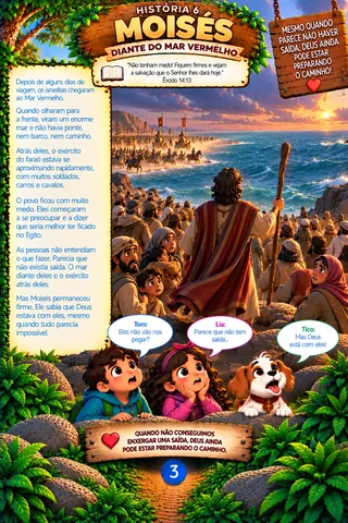 Aventuras Bíblicas — Moisés diante do Mar Vermelho